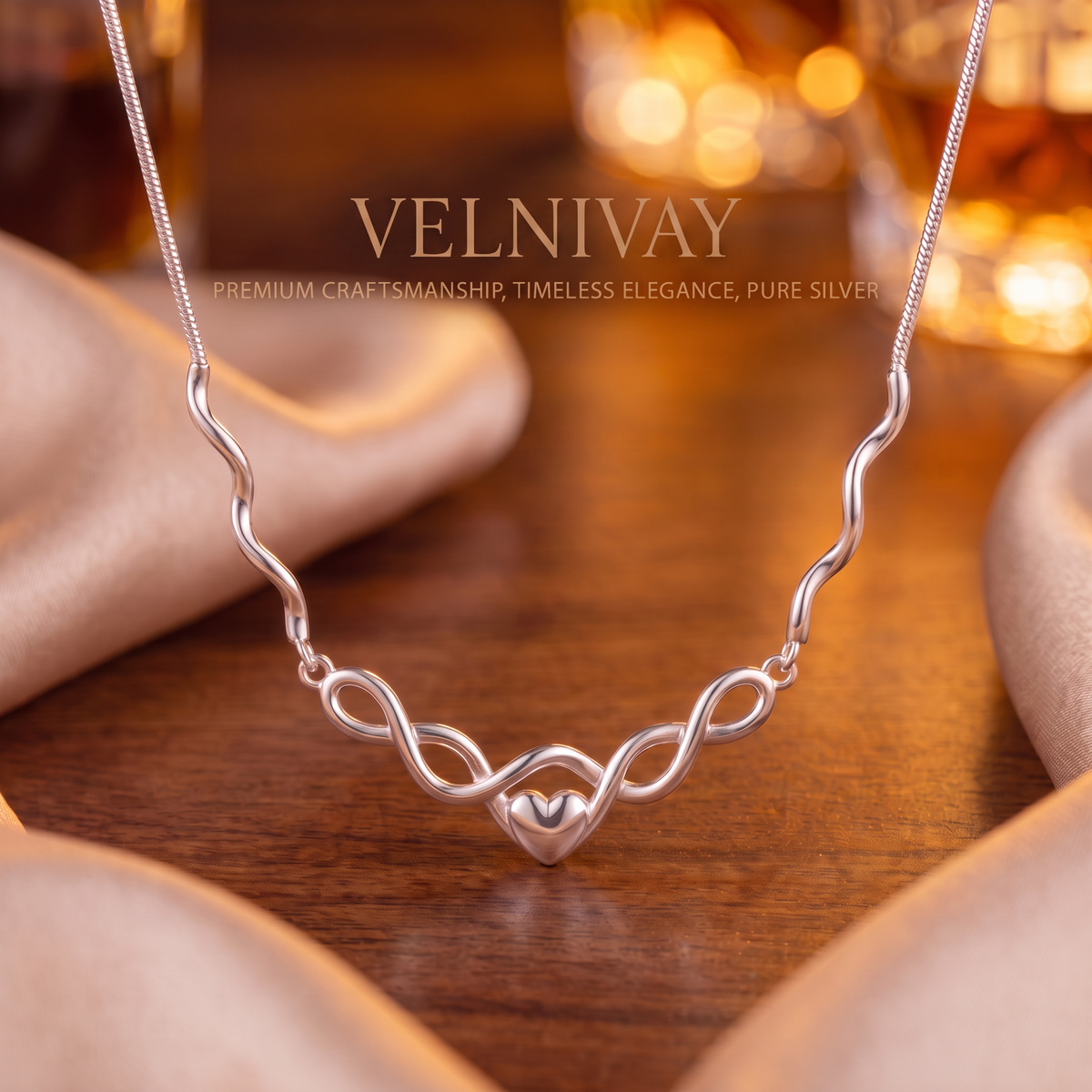 VELNIVAY Eternia Infinity Heart Necklace