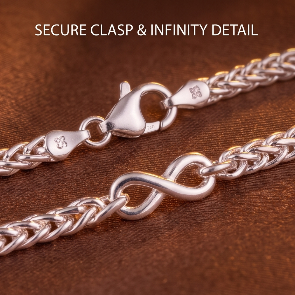 VELNIVAY Eternia Infinity Bracelet — Sterling Silver Endless Loop Bracelet