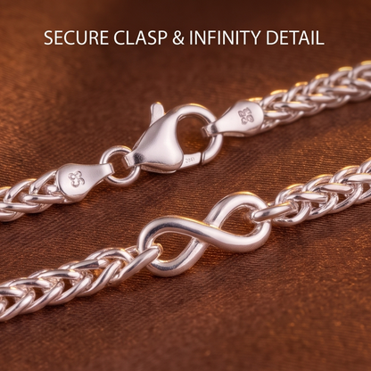 VELNIVAY Eternia Infinity Bracelet — Sterling Silver Endless Loop Bracelet