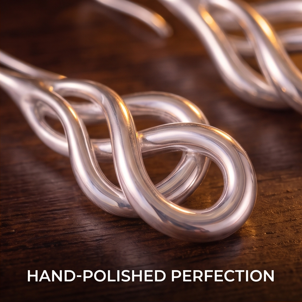 VELNIVAY Infinity Knot Earrings — Timeless Sterling Silver Statement Earrings