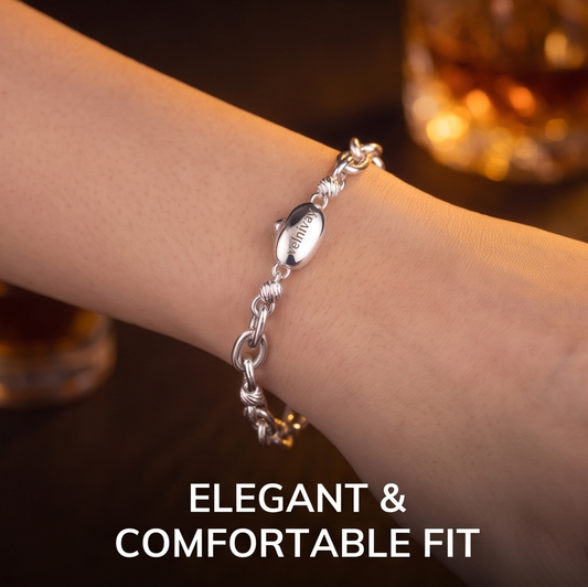 VELNIVAY Lumina Textured Silver Bracelet