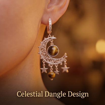 VELNIVAY Celestial Moon Drop Earrings