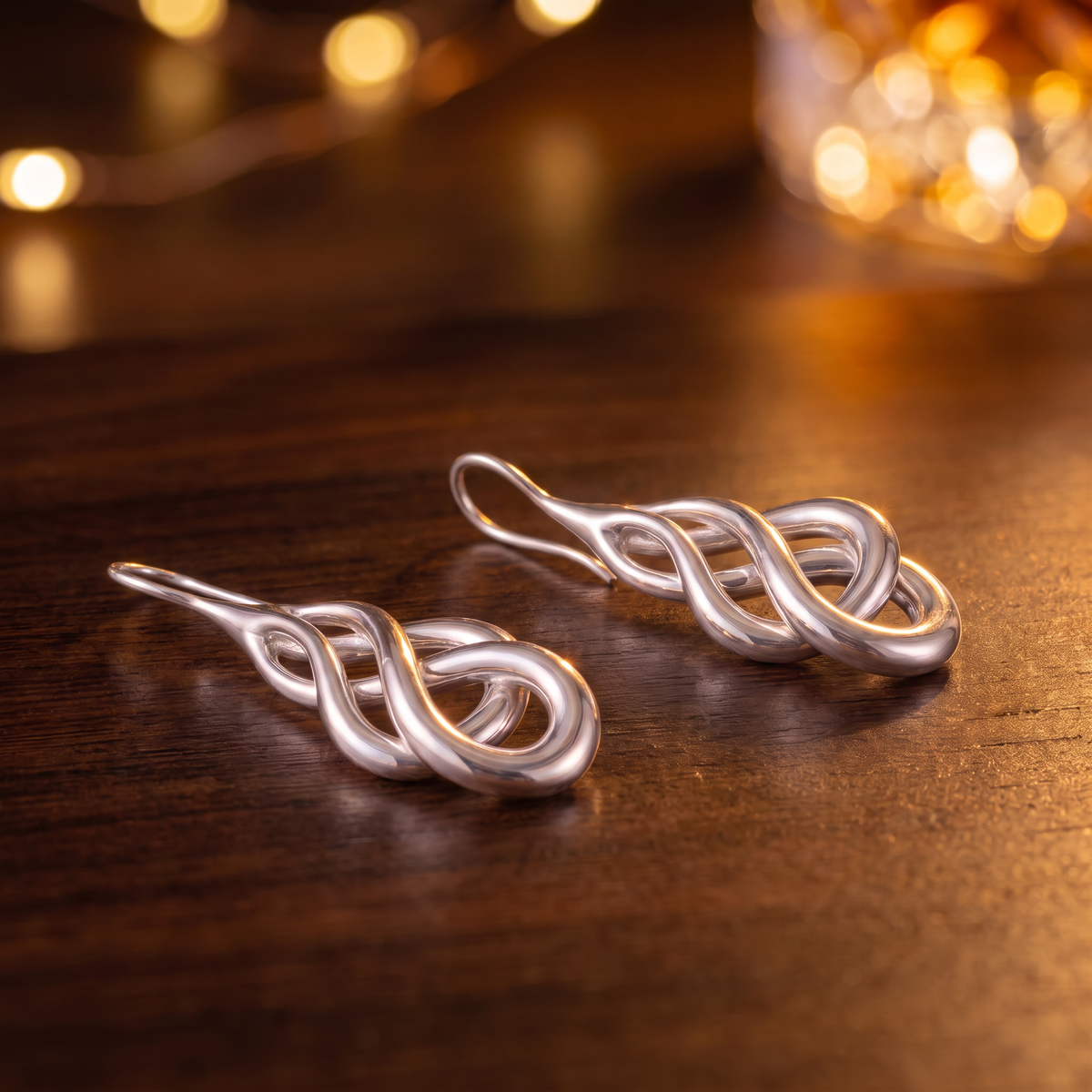 VELNIVAY Infinity Knot Earrings — Timeless Sterling Silver Statement Earrings