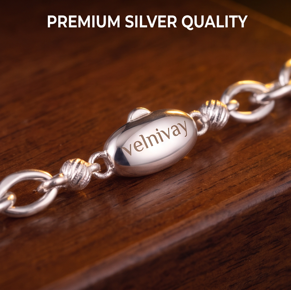 VELNIVAY Lumina Textured Silver Bracelet