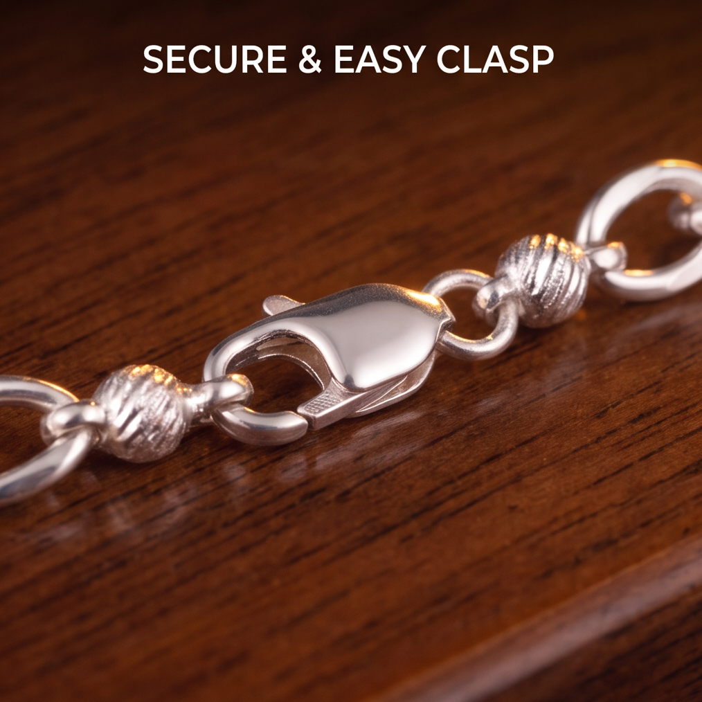 VELNIVAY Lumina Textured Silver Bracelet